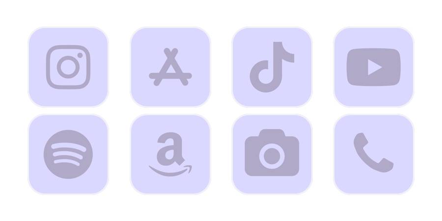 pastel purple Pakiet ikon aplikacji[HdOGpDLTXCqgV37LqW01]