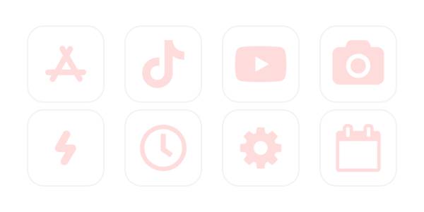 PINK♡♡ חבילת אייקונים של אפליקציה[7GFDp45XEtrJt1fb9qBb]