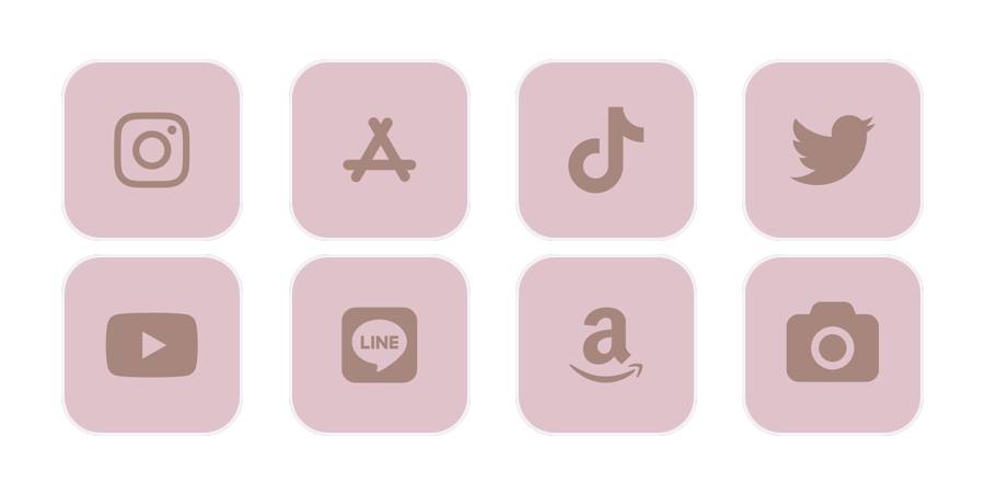 pink x brown icon App Icon Pack[kgzLc9p2RRa0ww2FPe4w]