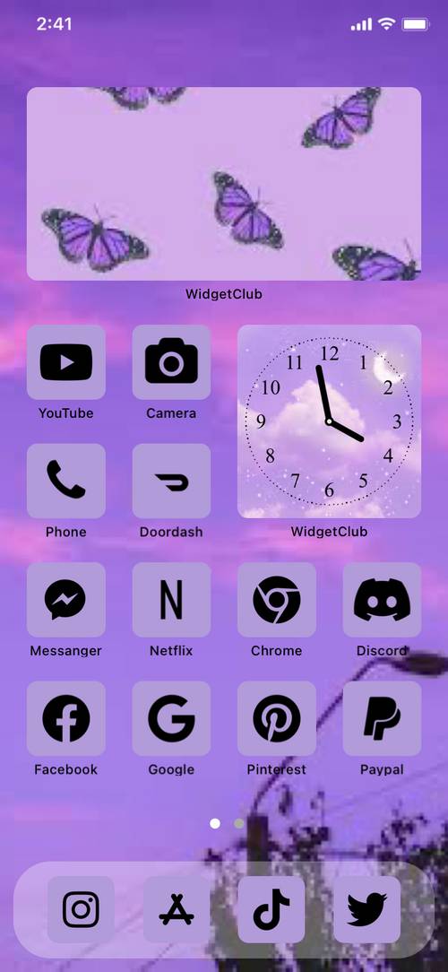 Purple Aesthetic Home Screenホーム画面カスタマイズ[GQgcl7E4f56ZI2vcMo9t]