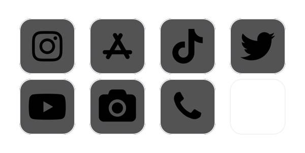 Gray & Black Icons App Icon Pack[EyZMdy2pPM8FlE8eVP7p]