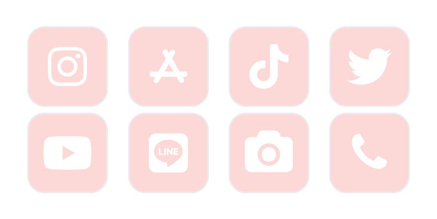 ピンク App Icon Pack[IY5528foHFTEaiUbwOdb]