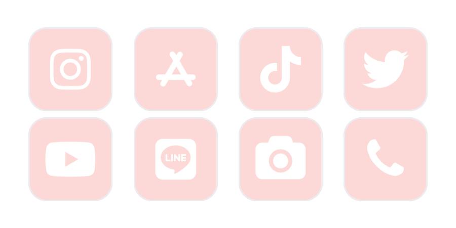 ピンクApp Icon Pack[IY5528foHFTEaiUbwOdb]