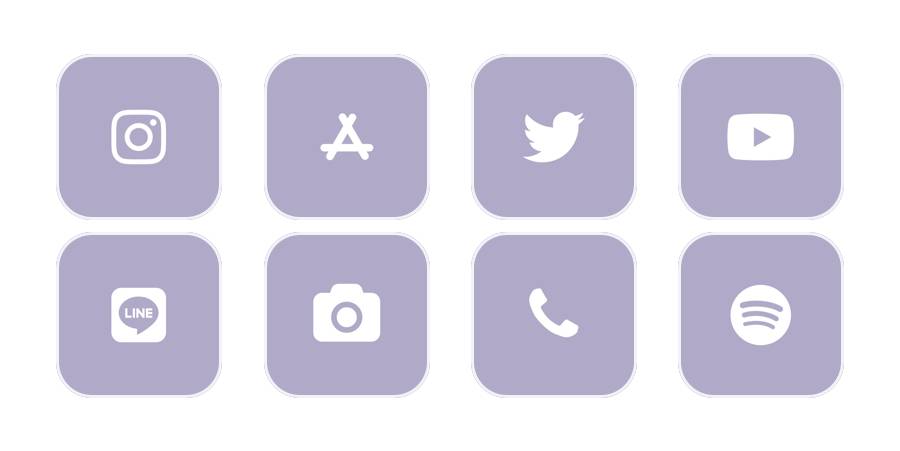 紫 Pakiet ikon aplikacji[BVgPMgAgRGn4ttjFDEcV]