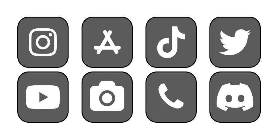 アプリアイコン フリー グレー Pack d'icônes d'application[Kn7lzA3rO47EuqhLKBWl]