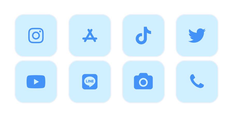 青いアイコン Paket ikon aplikacij[7Y1nkUHVAlBHrWL5gLb5]