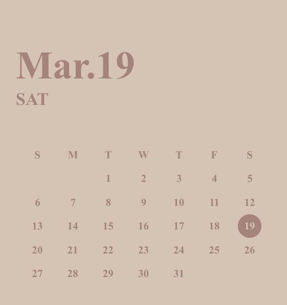 Calendario Ideas de widgets[x356WCIrTZo3LiK6zmzF]