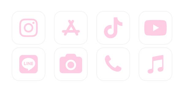 ピンクApp Icon Pack[01tyVienWBjsuAcGMpKp]