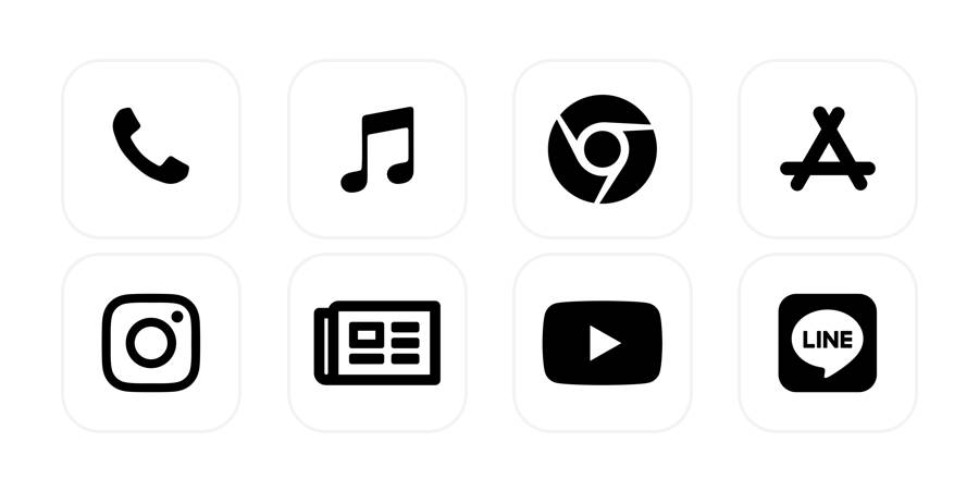 シンプル Pack d'icônes d'application[dNVjtHPtXhiEurFZ4gaJ]