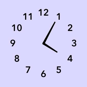 薄紫の時計 Cái đồng hồ ý tưởng widget[t5uMASdV0i9FzCwZEqBr]