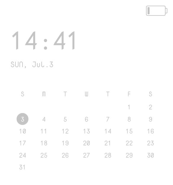 Time , Date and batteryKalender Widgetidéer[awG6XRAsC37zMm1jHQiX]