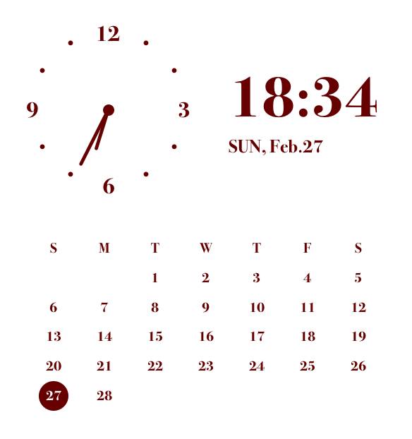 シンプル Clock Widget ideas[jNpgC34nxjDDNdRT6X8j]