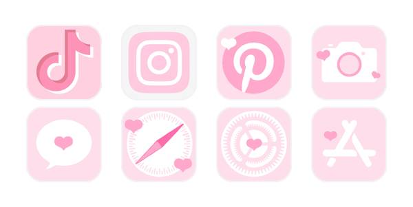 ピンク系統 App-Symbolpaket[qglXWf99MeYndJXVyBt6]