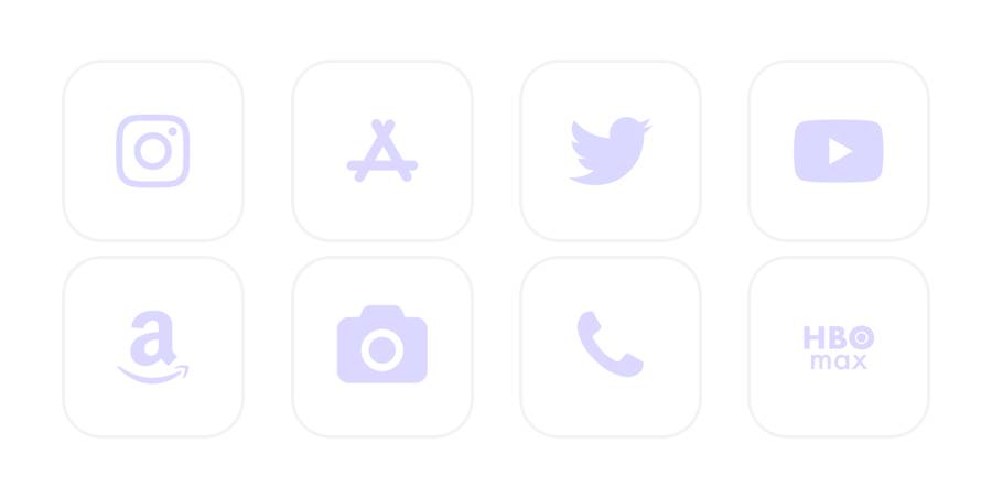 くすみパープル Paquete de iconos de aplicaciones[NQqx0CnwCAfIPKWs4Nk9]