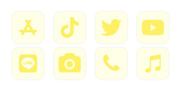 薄黄色のアイコン！ App Icon Pack[9eAn3BK8AGtODSyyLbFY]