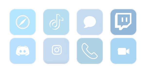 Light blue kawaii icon pack Paquete de iconos de aplicaciones[m73P5mlQPY3nIvUHqXWg]