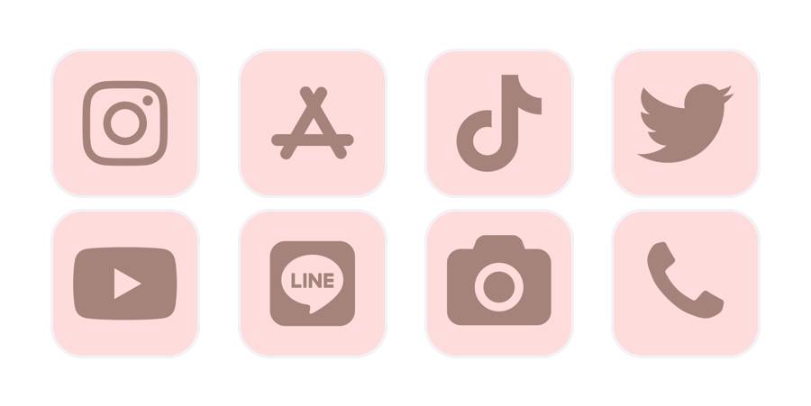 ピンク חבילת אייקונים של אפליקציה[RqJOQxJtYAmRtXzlSxbi]