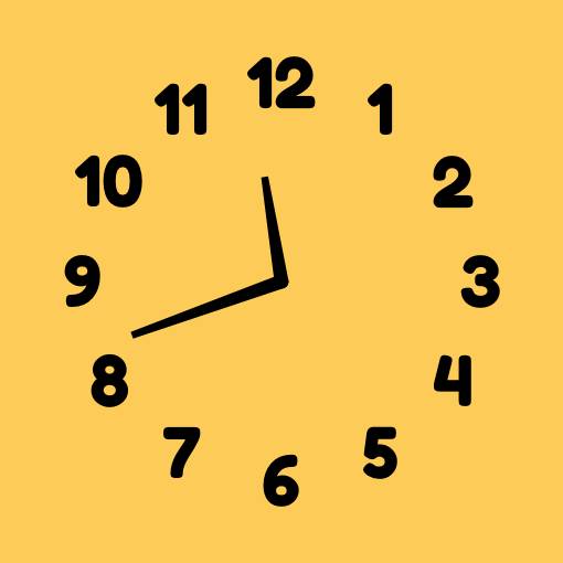 yellow clock Годинник Ідеї для віджетів[7MzCvx7FIrrZtyCVFxHO]