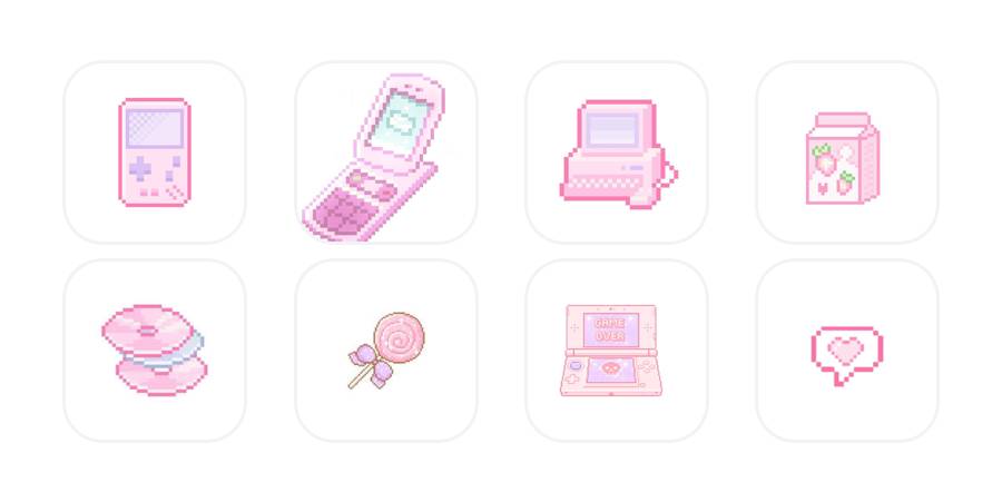 Pink RetroPaquete de iconos de aplicaciones[yn0oMwIpNXczcoXxcX0q]