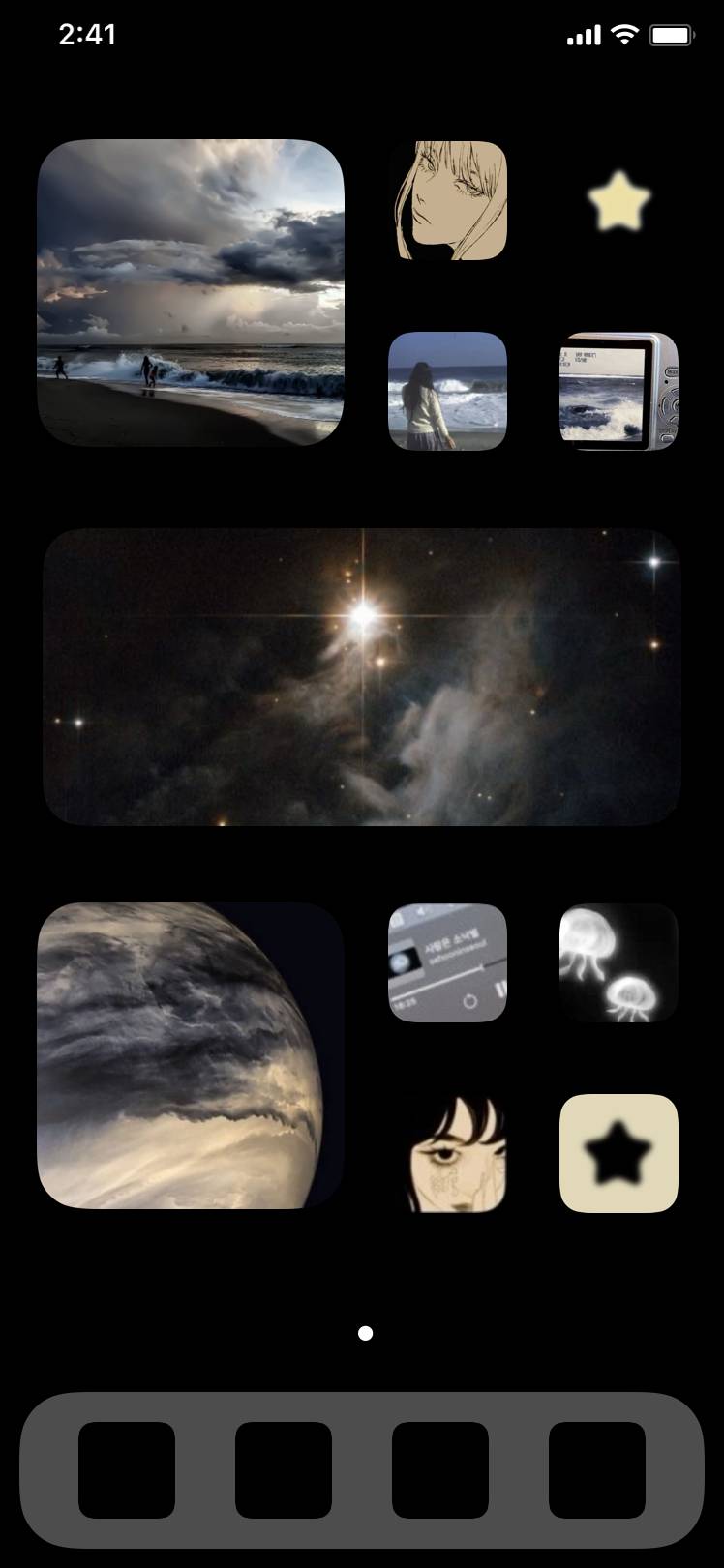 黒　青　ベージュ　宇宙　海　シンプル　韓国Идеи домашнего экрана[Lj4BvAmWGwtlthztIypE]