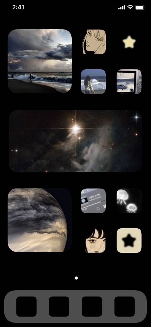 黒　青　ベージュ　宇宙　海　シンプル　韓国 Идеи домашнего экрана[Lj4BvAmWGwtlthztIypE]