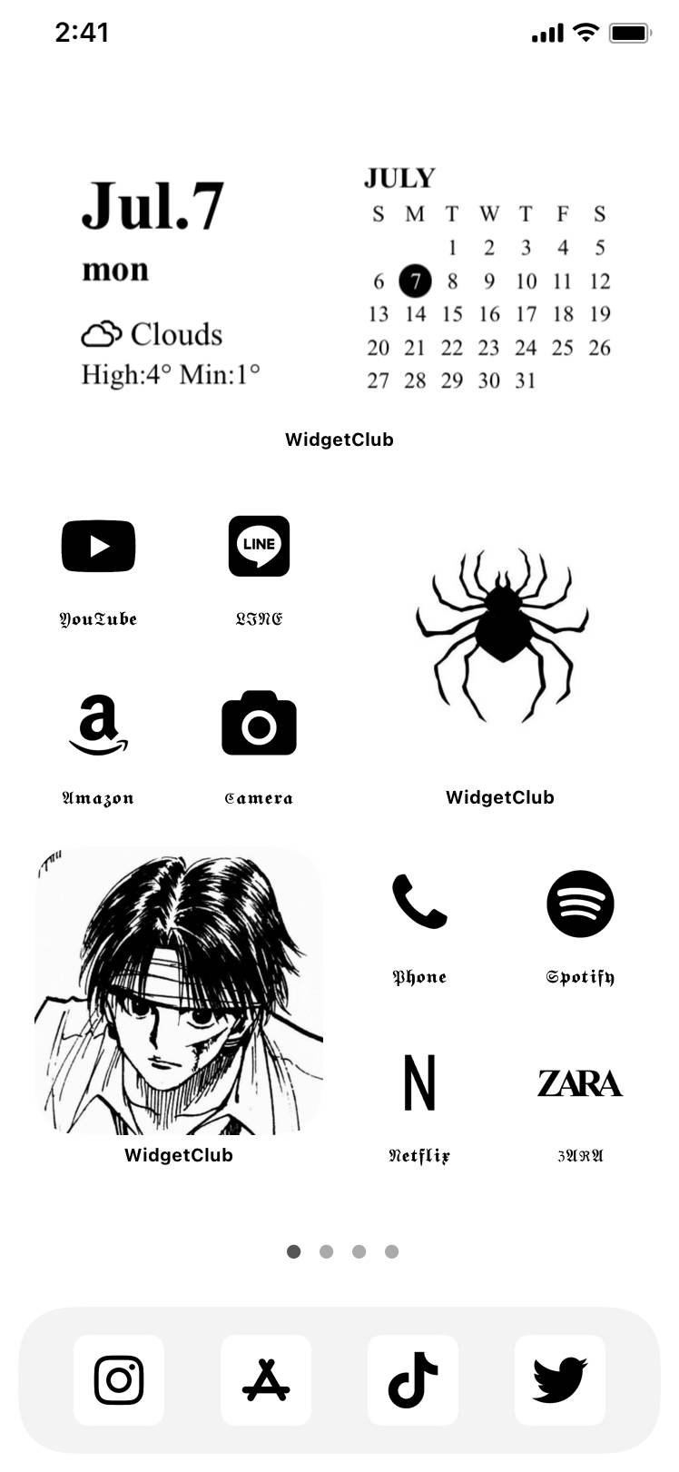 HUNTER × HUNTER　ハンターハンター　幻影旅団　白黒　モノクロ　クロロHome Screen ideas[BlKfoAf0hxpZrhyTlWCp]
