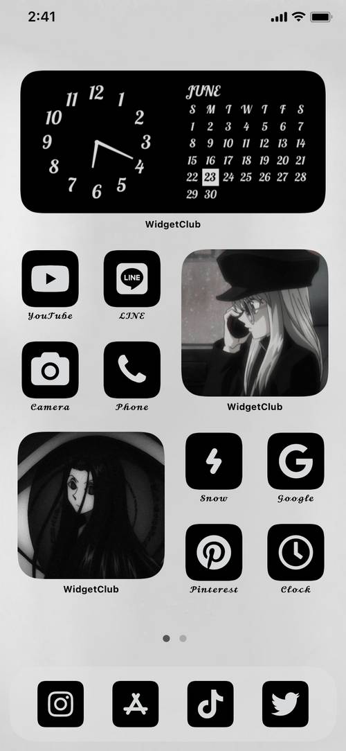 HUNTER × HUNTER　ハンターハンター　モノクロ　白黒　シンプル　アニメ　漫画 Home Screen ideas[nZTuyQK40Y59emyLQTAz]
