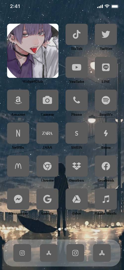 イラストホーム画面のおしゃれなカスタマイズ51選 Iphone Android用 Widgetclub