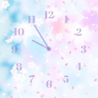 桜　パープル Clock Widget ideas[DU6O1CHH1hS42yevT3CR]