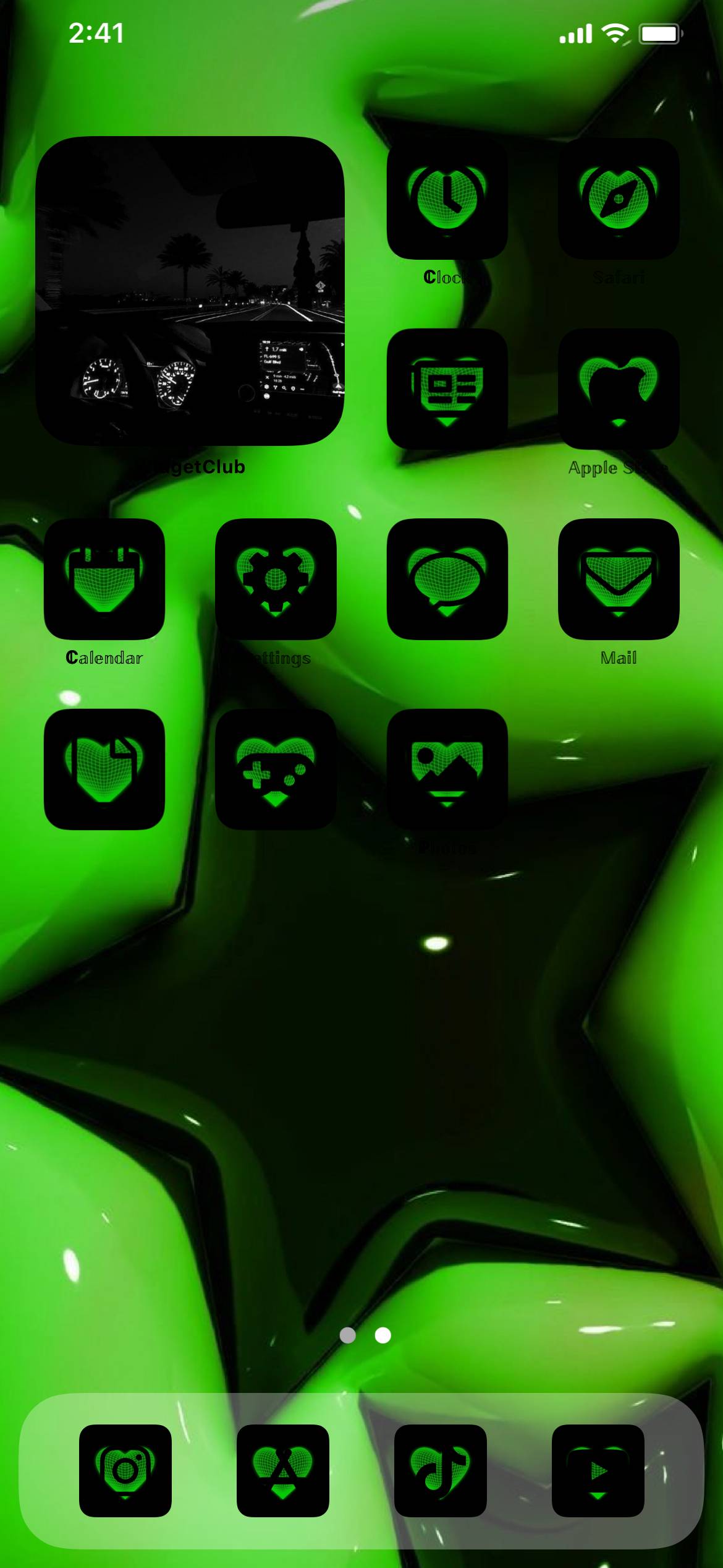 neon green💚. and black🖤Hjemmeskærmsideer[XJRMyNYwastvl5xoDRm5]