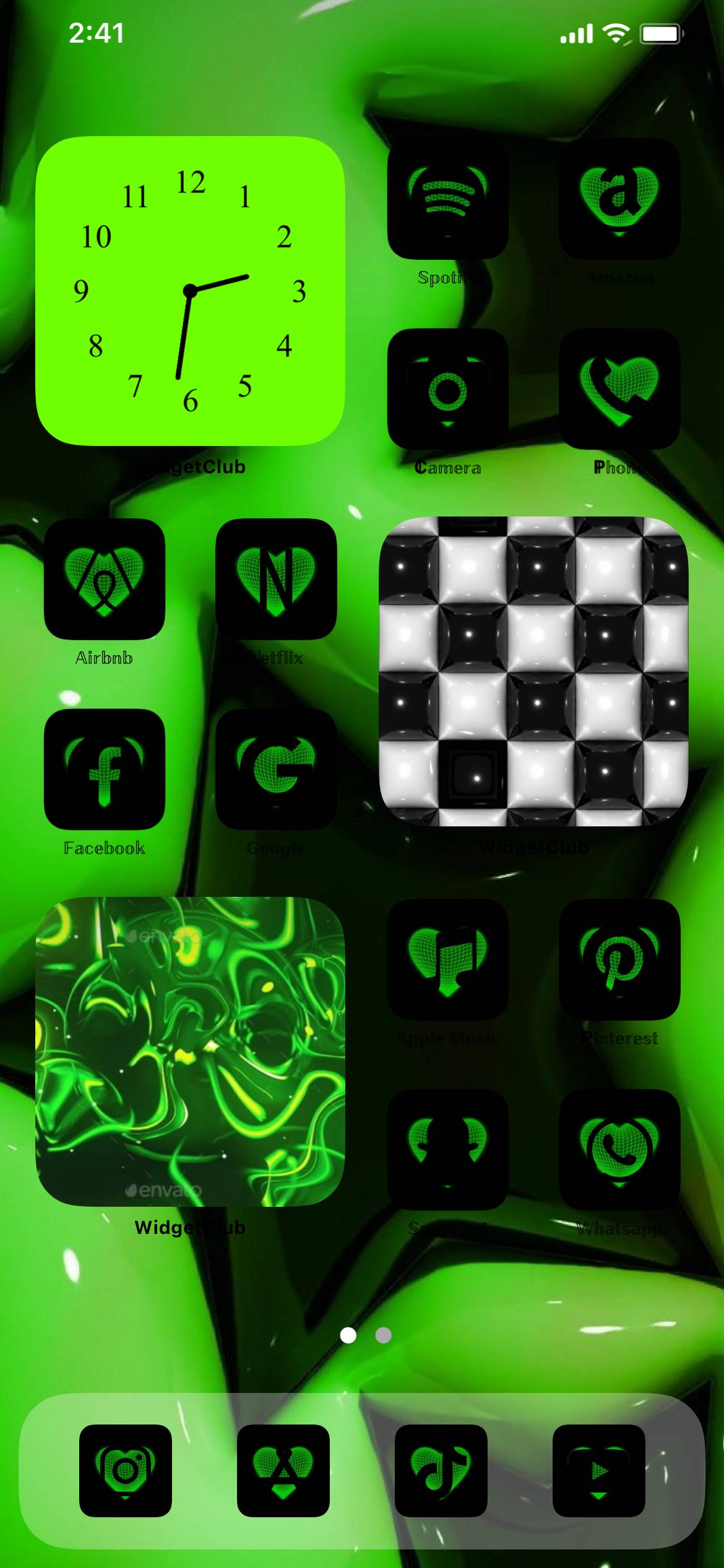 neon green💚. and black🖤Hjemmeskærmsideer[XJRMyNYwastvl5xoDRm5]