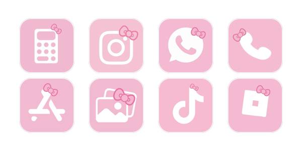 Pink with bows Paket Ikon Aplikasi[gZShWmCSbvL5X64Rf7nW]