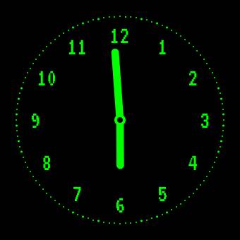 Green neon widget Clock Widget ideas[gRpQ57jBCzq5st2ppx5A]