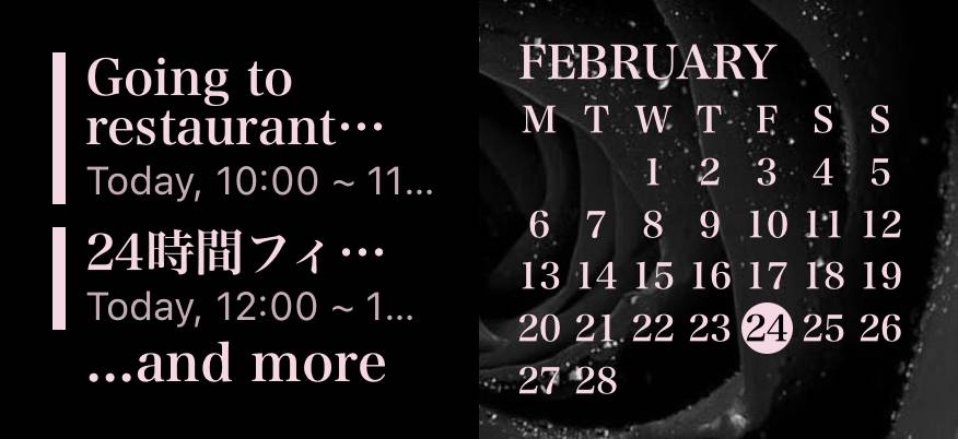 calendar rose Კალენდარი ვიჯეტის იდეები[Wc44av4O0CgclsIDi415]