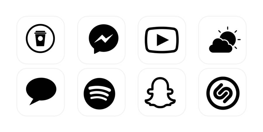 black and white App Icon Pack[TIl9RKSkDernH678Qw64]