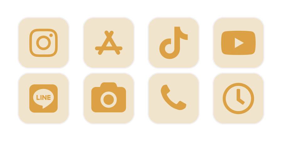 アイコンセット（黄色） Paquete de iconos de aplicaciones[I3f7JjiVV1hDJEzeZ8XZ]