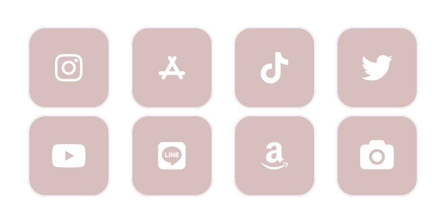 くすみピンク App Icon Pack[bVPQCEdqoNgpUhmDwshy]