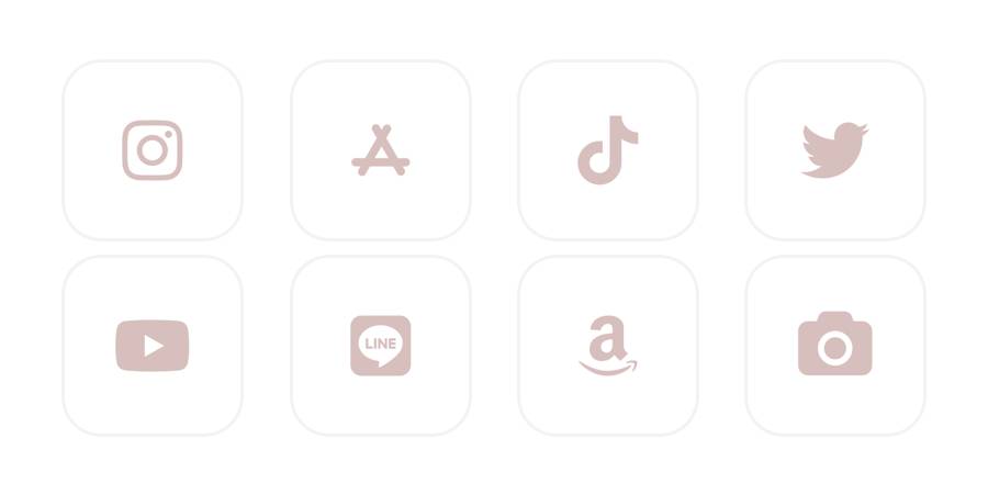 くすみピンク App Icon Pack[JlZE7RDgSePgHlrp1csW]