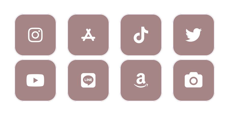 濃いめくすみピンク App Icon Pack[HITRiVyy3uPeUbF9QXNR]