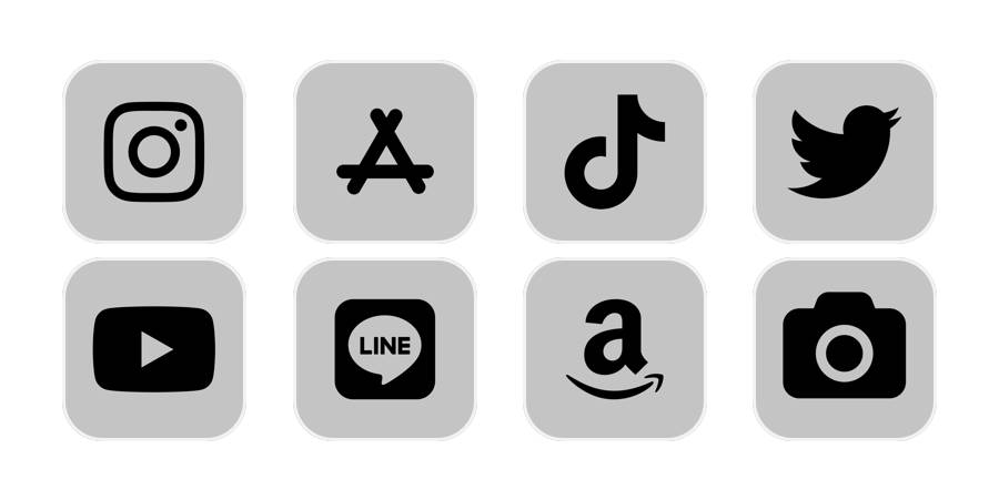 灰色 App Icon Pack[z8BWVrdp8dUrG4jlH5sG]