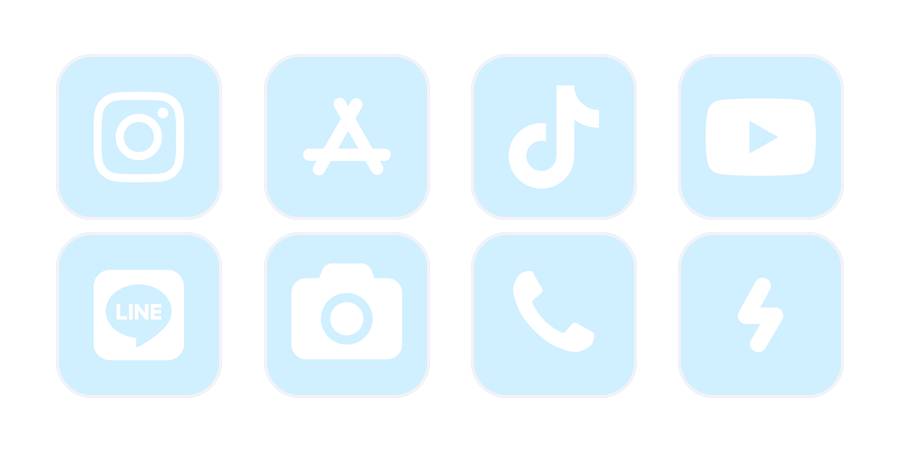 Light blue Pacchetto icone app[S7HthByJ40JzrZlBn1hN]