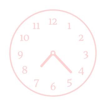 ピンク白Reloj Ideas de widgets[CZFtr4yUGcxYkNH3wgoK]