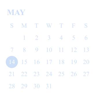 水色カレンダー Календар Ідеї для віджетів[SciufOuze6dwvdRdIgYh]