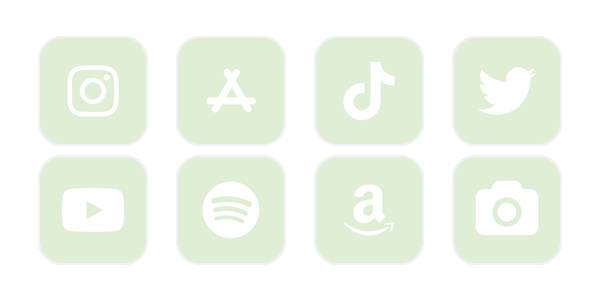 Light Green App Icon Pack [Odfsyid3H1Alktiqf9Ea] By Alex | Widgetclub