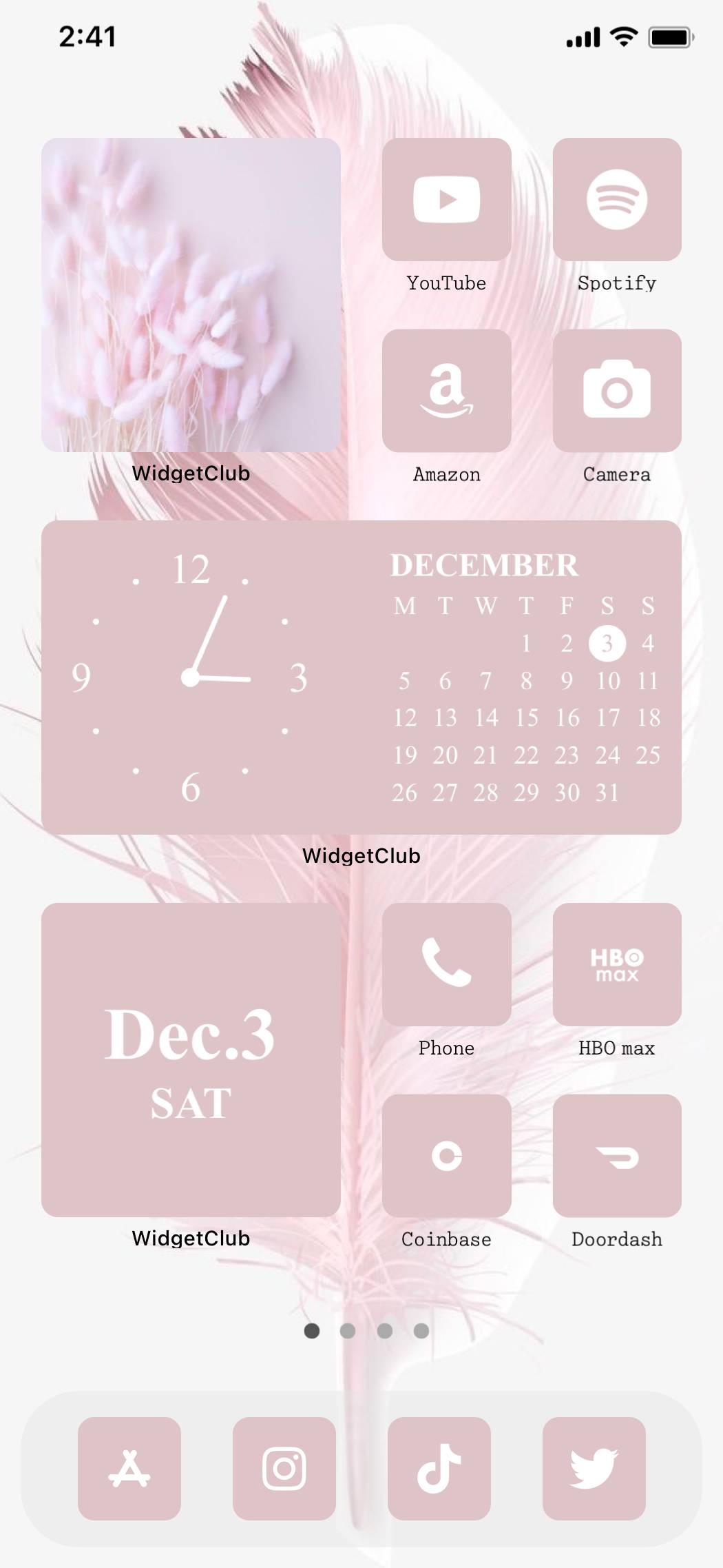 Pink icons and background ホーム画面カスタマイズ[uJr1JI0OGC34t7fkZyqJ]