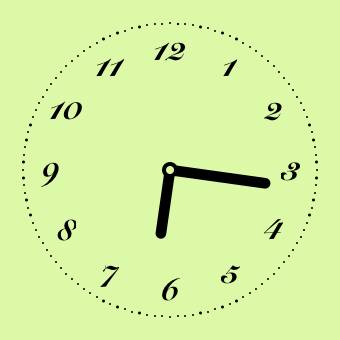 時計(緑) Relógio Ideias de widgets[OIc4k8ywxB7jEdGhdWHn]