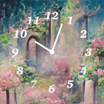 flower clock 鐘 小部件的想法[KGVMwkf5ikrhAFuJVnA5]