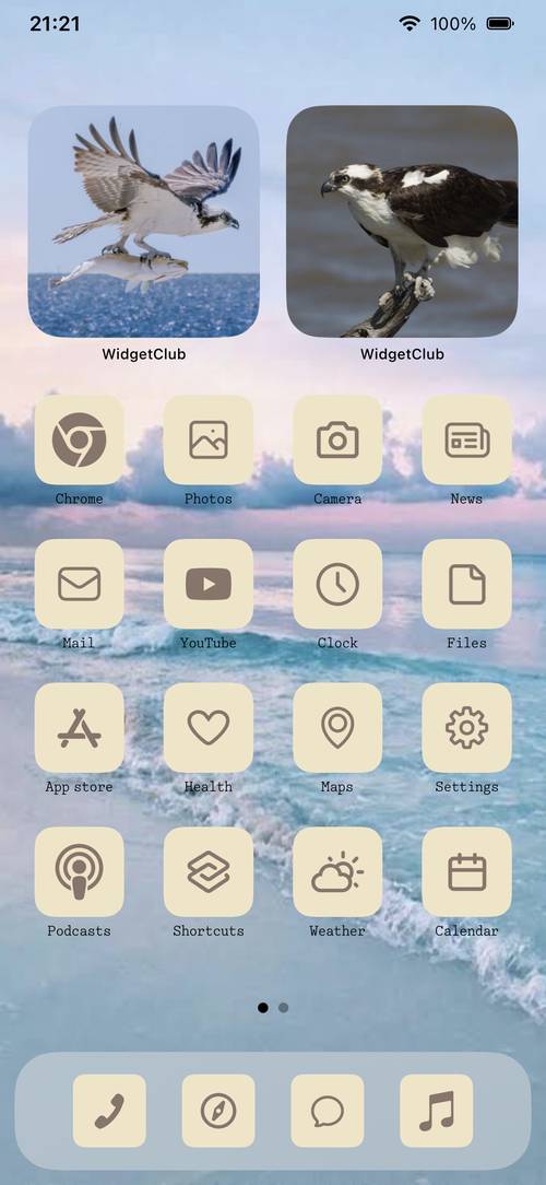 ocean💎🌊ホーム画面カスタマイズ[fbWC2m3gwNI7BypaN9VY]