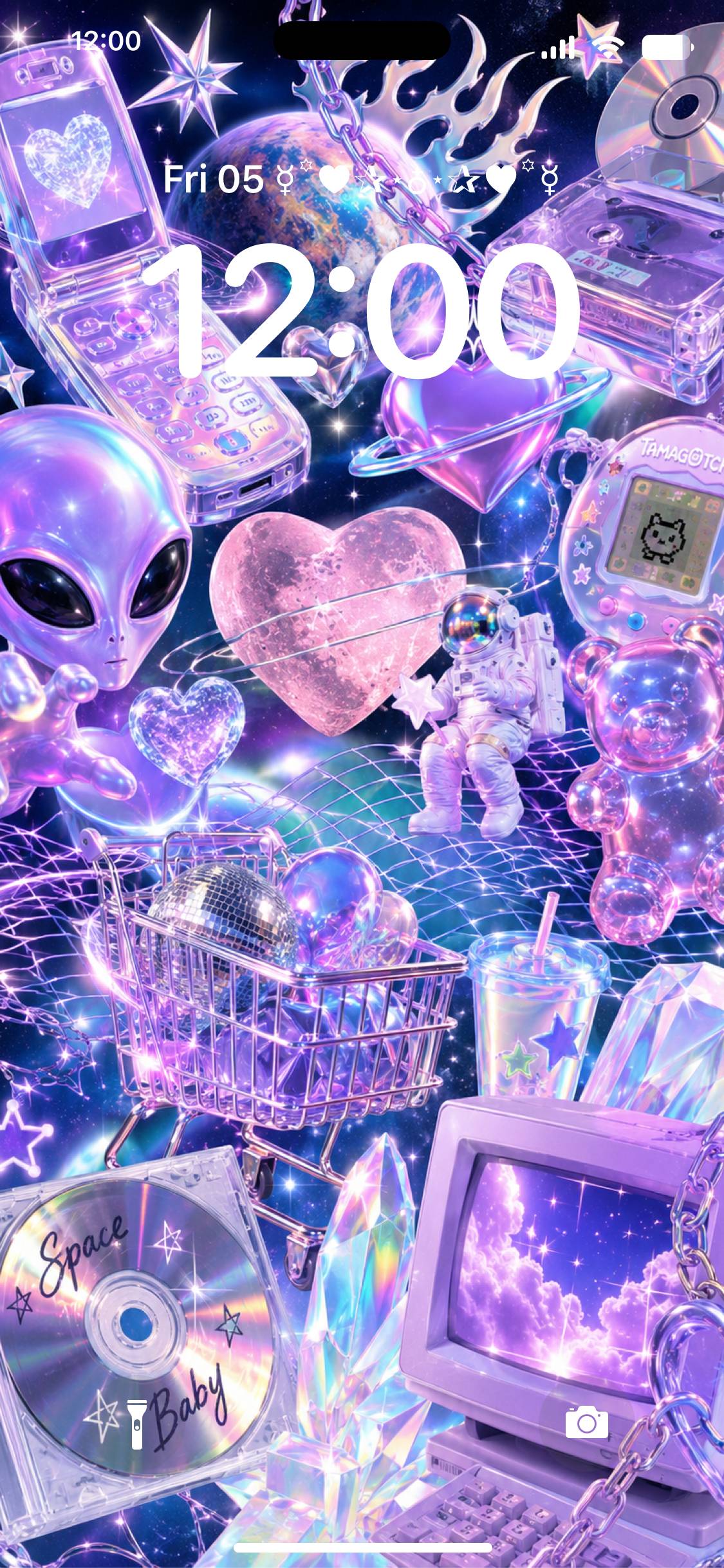 Y2K×宇宙系ロック画 מסך נעילה[zUuQDOOq2YcAgMGO4Bnx]