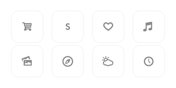 灰色 Pacchetto icone app[qfWdVFAm9PCBtNmbEAuX]